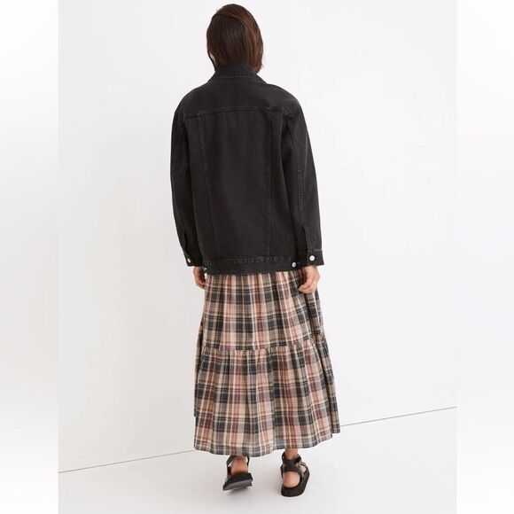 Madewell The Oversized Trucker Jean Jacket in Washed Black XXS - Picture 6 of 17